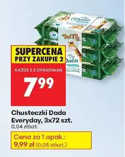 Biedronka Chusteczki Dada Everyday, 3x72 szt oferta