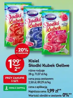 Żabka Kisiel Słodki Kubek Gellwe różne rodzaje oferta
