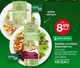 Żabka Sałatka Lunchbox Dobra Karma Cezar z pieczonym kurczakiem, w stylu meksykańskim z kurczakiem oferta