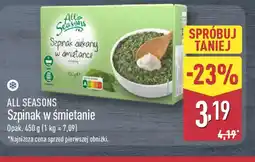ALDI Szpinak w śmietanie oferta