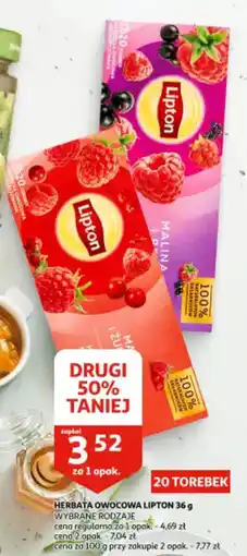 Auchan Herbata owocowa lipton oferta