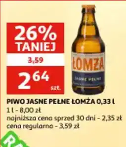 Auchan Piwo jasne pełne łomża oferta