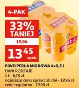 Auchan Piwo perła miodowa oferta