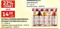 Auchan Zestaw syropów barmańskich do kawy victoria mix oferta
