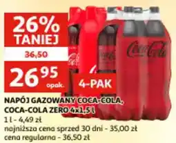 Auchan Napój gazowany coca-cola, coca-cola zero oferta