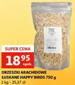 Auchan Orzeszki arachidowe łuskane happy birds oferta