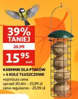 Auchan Karmnik dla ptaków +4 kule tłuszczowe oferta