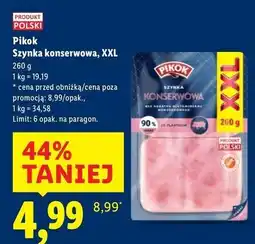 Lidl Szynka konserwowa wieprzowa Pikok oferta
