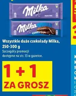 Lidl Czekolada alpine milk Milka oferta