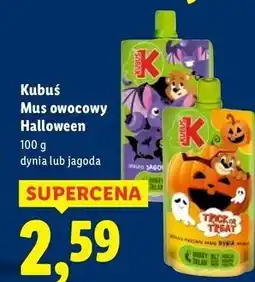 Lidl Mus jabłko - banan dynia mango Kubuś oferta
