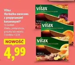 Lidl Herbata morela & rokitnik Vitax Z Korzennymi Przyprawami oferta