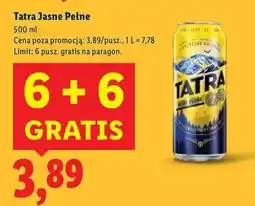 Lidl Piwo Tatra Jasne Pełne oferta