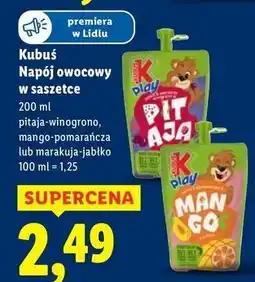Lidl Napój marakuja-jabłko Kubuś Play! oferta