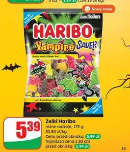 Dino Żelki kwaśne Haribo Vampire oferta