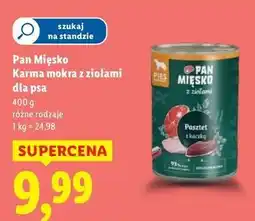 Lidl Pasztet dla psa z kaczką Pan Mięsko oferta