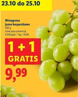 Lidl Winogrona jasne oferta