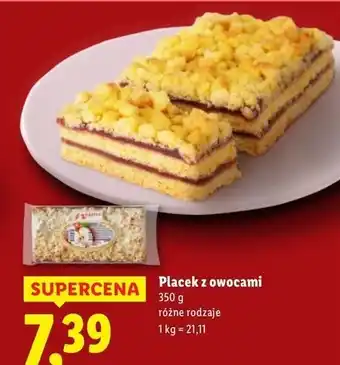 Lidl Placek z owocami oferta