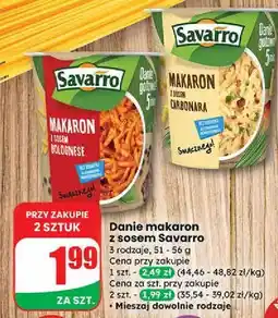 Dino Makaron z sosem carbonara Savarro oferta