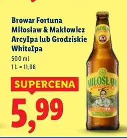 Lidl Piwo Miłosław & Makłowicz Arcyipa oferta