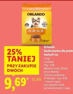 Lidl Karma dla psów małych ras z drobiem Orlando oferta