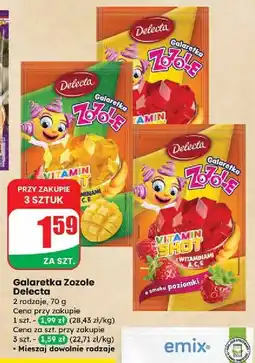 Dino Galaretka vitamin shot poziomka Delecta Zozole oferta