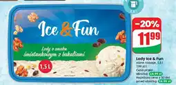 Dino Lody śmietankowe z bakaliami Koral Ice&Fun oferta