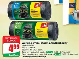Dino Worki na śmieci z taśmą 60 l Jan Niezbędny oferta