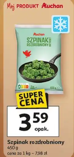Auchan Szpinak rozdrobniony brykiet Auchan Różnorodne (Logo Czerwone) oferta