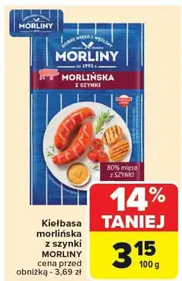 Carrefour Market Kiełbasa morlińska z szynki Morliny oferta