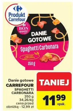 Carrefour Market Danie gotowe Spaghetti Carbonara Carrefour oferta