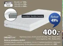 JYSK Materac Dreamzone oferta