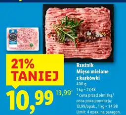 Lidl Mięso mielone z karkówki Rzeźnik oferta