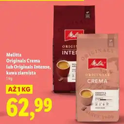 Lidl Kawa ziarnista Originals Crema 1 kg Melitta oferta