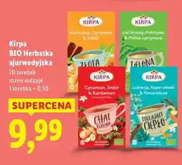 Lidl Herbatka ajurwedyjska BIO różne rodzaje Kirpa oferta