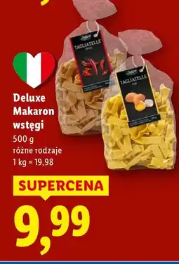 Lidl Makaron wstęgi różne rodzaje Deluxe oferta