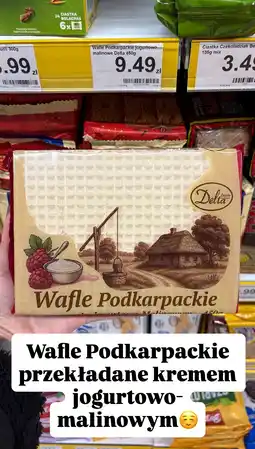 Dino Wafle Podkarpackie jogurtowo-malinowe Delta oferta