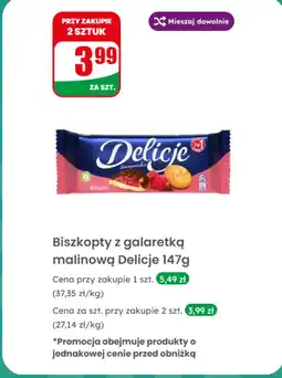 Dino Biszkopty z galaretką malinową Delicje oferta
