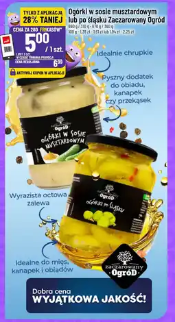 Polomarket Ogórki w sosie musztardowym lub po śląsku Zaczarowany Ogród oferta