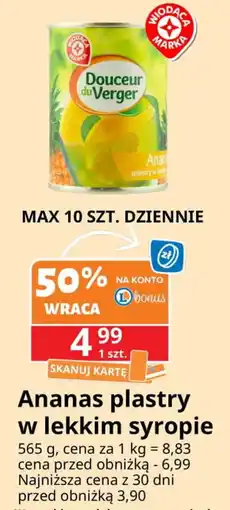 E.Leclerc Ananasy plastry w syropie oferta