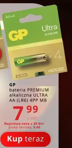 Poczta Polska GP bateria PREMIUM alkaliczna ULTRA AA (LR6) 4PP MB oferta