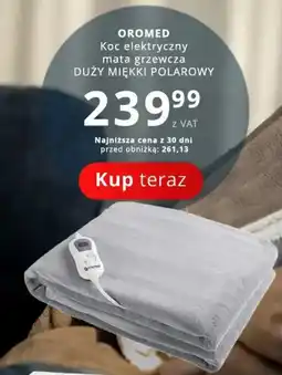 Poczta Polska OROMED Koc elektryczny mata grzewcza DUŻY MIĘKKI POLAROWY oferta