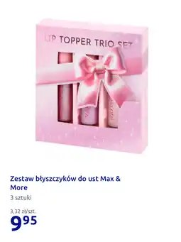 Action Zestaw błyszczyków do ust Max & More 3 sztuki oferta