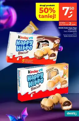 Dealz Wafelki Kinder Happy Hippo Hazelnut oferta