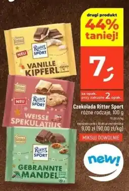 Dealz Czekolada Ritter Sport różne rodzaje 100 g oferta
