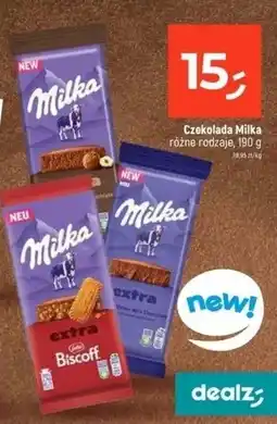 Dealz Czekolada Milka różne rodzaje 190 g oferta
