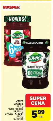 Carrefour Market Dżem Łowicz różne rodzaje oferta
