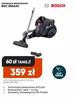 Max Elektro Bosch odkurzacz bezworkowy bgc 05aaa1 oferta