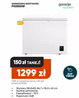 Max Elektro Gorenje zamrażarka skrzyniowa fh25eaw oferta
