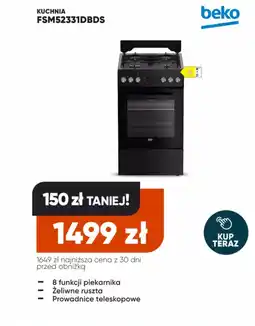 Max Elektro Beko kuchnia fsm52331dbds oferta
