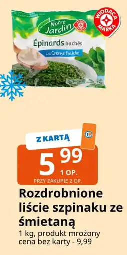 E.Leclerc Rozdrobnione liście szpinaku ze śmietaną oferta